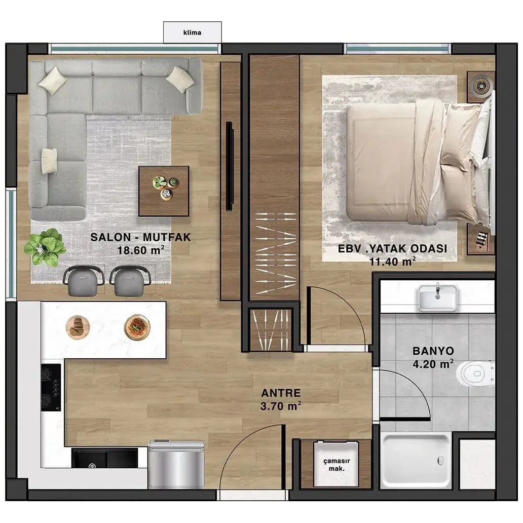 FUZUL TOPRAKTAN YENİ ARNAVUTKÖY: floor plan 1