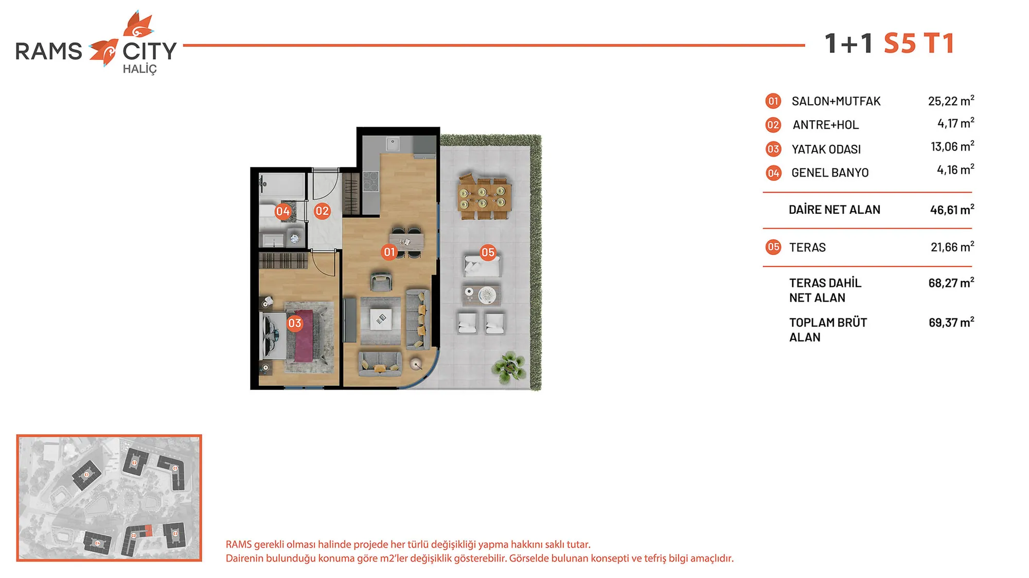 RAMS CITY HALİÇ – 2nd Phase: مخطط الطابق 1